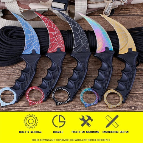 Outdoor Tactics Wilderness Survival Claw Knife  New   Multi-function Straight Knife Outdoor Knives