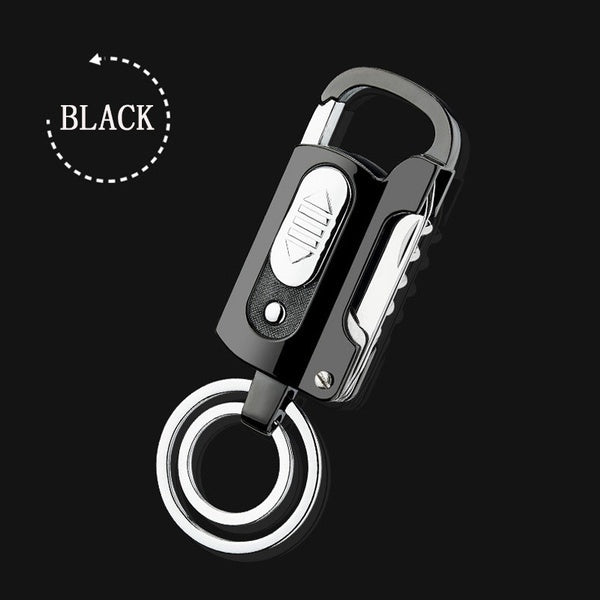 2025 Cigarettænder USB Lighter Vindtæt Lighter Genopladelig Lighter Nøglering Lighter Kniv| POPOTR™