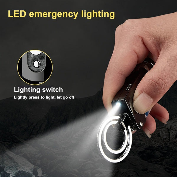 2025 Cigarettænder USB Lighter Vindtæt Lighter Genopladelig Lighter Nøglering Lighter Kniv| POPOTR™