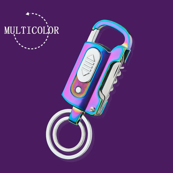 2025 Cigarettænder USB Lighter Vindtæt Lighter Genopladelig Lighter Nøglering Lighter Kniv| POPOTR™