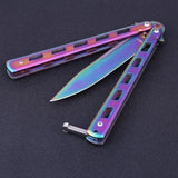 2025 Practice Butterfly Knife Neck Knife Hunting Knife Blade Titanium Knife| POPOTR™