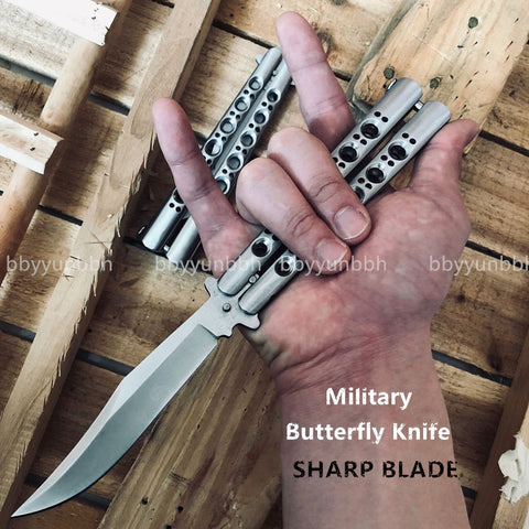 2025 Survival Knife Swiss Army Knife Practice Butterfly Knife Hunting Knife Training Knife Blade| POPOTR™