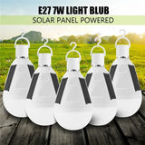 7W Emergency Night Lighting LED Bulb Light 5x Solar Panel Powered  New Portable Outdoor Garden Camping Tent Lamp