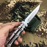2025 Best Edc Practice Knife Butterfly Knife Hunting Knife Training Knife Camping Knife  Ninja Throwing Knives| POPOTR™