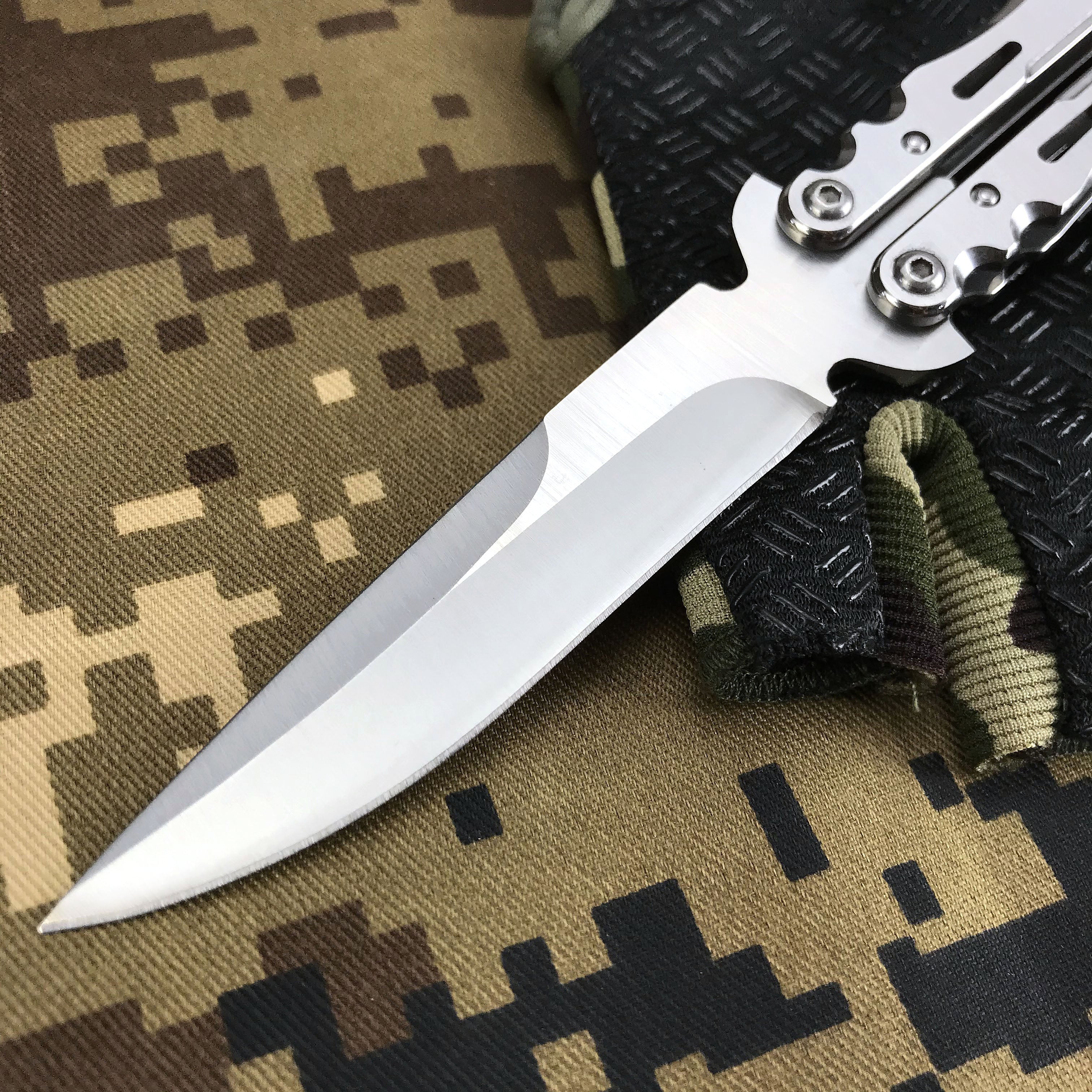 2022 Best Edc Practice Knife Butterfly Knife Hunting Knife Training Knife Camping Knife  Ninja Throwing Knives| POPOTR™