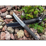 Combat Damascus Fixed Blade Tanto Dagger KNIFES  TACTICAL GEAR HUNTING SURVIVAL EDC Tools Rambo Knife Sword Camping Knives