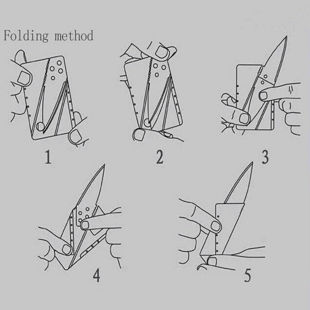 Multitool Outdoors Camping Survival Tools for safe  3PCS Multifunctional Pocket Knife Credit Card Knife Wallet Multi Tool