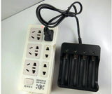 18650 charger 4-slot 18650 4-slot charger with cable bright flashlight lithium battery charger