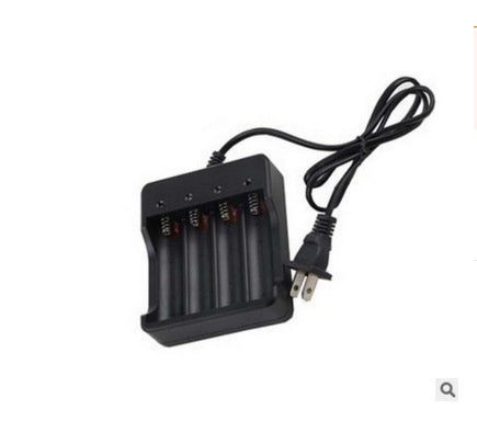 18650 charger 4-slot 18650 4-slot charger with cable bright flashlight lithium battery charger