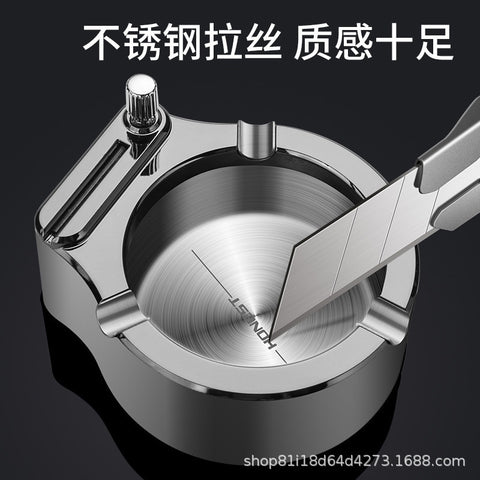 Baicheng Sanyang Ashtray Personality Creative Metal Gift Desktop Living Room Decoration Million Match Ashtray Wholesale  (No gas)