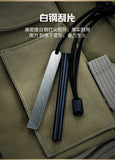 Flintstone white steel scraper ignition rod outdoor survival ignition tool high-speed steel ignition rod waterproof EDC equipment