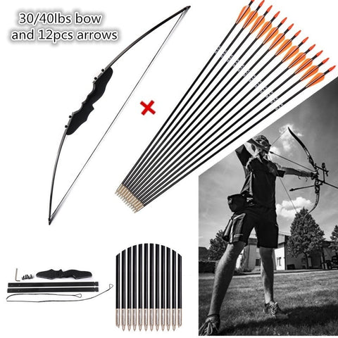 2025 12pcs Elite Archery Recurve Bows and Arrows Fiberglass Arrows Shooting | POPOTR™