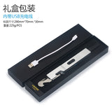 New metal ignition gun USB charging pulse igniter four in one open bottle open wine ignition gun