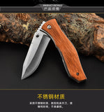 2025 Stainless Steel Knife Folding Knife Handle Wood Knife Fish | POPOTR™