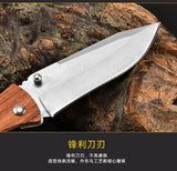 2025 Stainless Steel Knife Folding Knife Handle Wood Knife Fish | POPOTR™