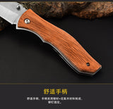 2025 Stainless Steel Knife Folding Knife Handle Wood Knife Fish | POPOTR™