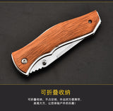 2025 Stainless Steel Knife Folding Knife Handle Wood Knife Fish | POPOTR™