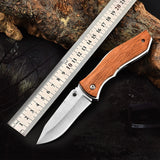 2025 Stainless Steel Knife Folding Knife Handle Wood Knife Fish | POPOTR™