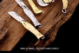 【Free gift】Knife  - Mini Folding  - Knife Legal Self-defense -  Knife Exquisite Brass  - Knife Keychain  - Demolition Express Unpacking Knife