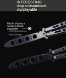 2025 Folding Knife Practice Butterfly Knife Hunting Knife Training Knife Stainless Steel Knife | POPOTR™