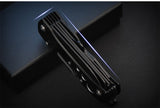 Multi-purpose titanium black multi-function knife outdoor tool 91mm red black life-saving knife 11 open stainless steel camping knife