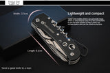 Multi-purpose titanium black multi-function knife outdoor tool 91mm red black life-saving knife 11 open stainless steel camping knife
