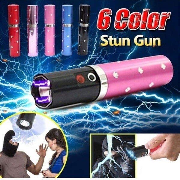 2025 Taktisk lommelygte Stun Gun VS Taser Mini Stun Gun Læbestift LED lommelygte Selvforsvarsvåben Survival Camp | POPOTR™