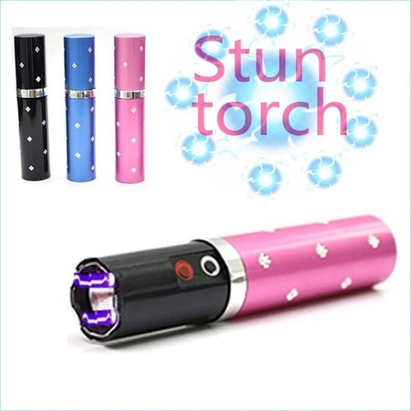 2025 Taktisk lommelygte Stun Gun VS Taser Mini Stun Gun Læbestift LED lommelygte Selvforsvarsvåben Survival Camp | POPOTR™