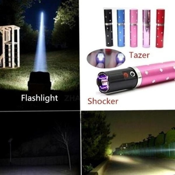 2025 Taktisk lommelygte Stun Gun VS Taser Mini Stun Gun Læbestift LED lommelygte Selvforsvarsvåben Survival Camp | POPOTR™
