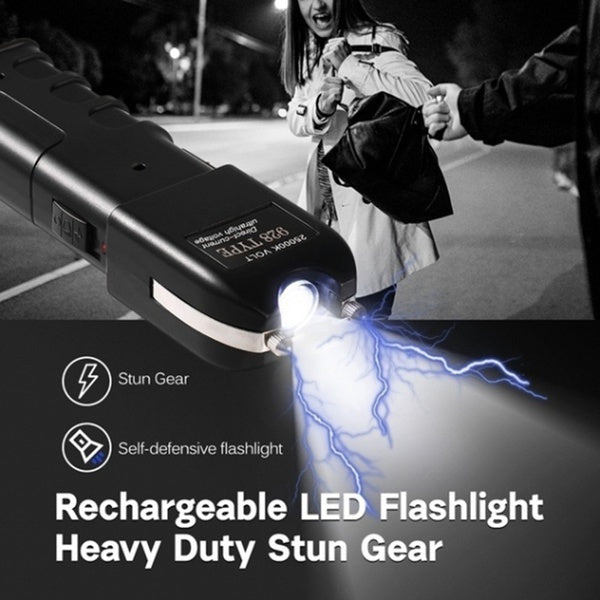 2025 Police Stun Gun Tactical Flashlight Stun Gun for sale  Rechargeable Super Bright Flashlight Electronic Stun Gun Survival Camp | POPOTR™