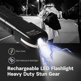 2025 Police Stun Gun Tactical Flashlight Stun Gun for sale  Rechargeable Super Bright Flashlight Electronic Stun Gun Survival Camp | POPOTR™