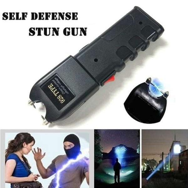2025 Police Stun Gun Tactical Flashlight Stun Gun for sale  Rechargeable Super Bright Flashlight Electronic Stun Gun Survival Camp | POPOTR™