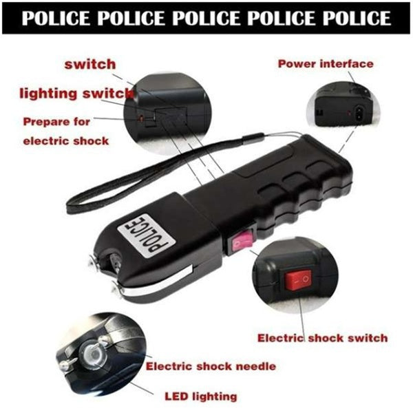 2025 Police Stun Gun Tactical Flashlight Stun Gun for sale  Rechargeable Super Bright Flashlight Electronic Stun Gun Survival Camp | POPOTR™