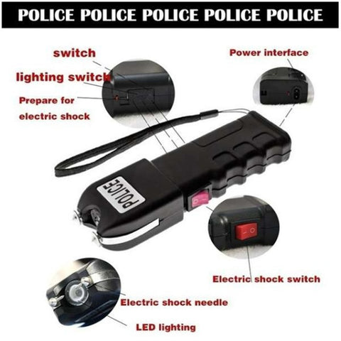 2025 Police Stun Gun Tactical Flashlight Stun Gun for sale  Rechargeable Super Bright Flashlight Electronic Stun Gun Survival Camp | POPOTR™