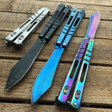 2025 Survival Knife Practice Butterfly Knife Pocket Knife Hunting Knife Training Knife | POPOTR™