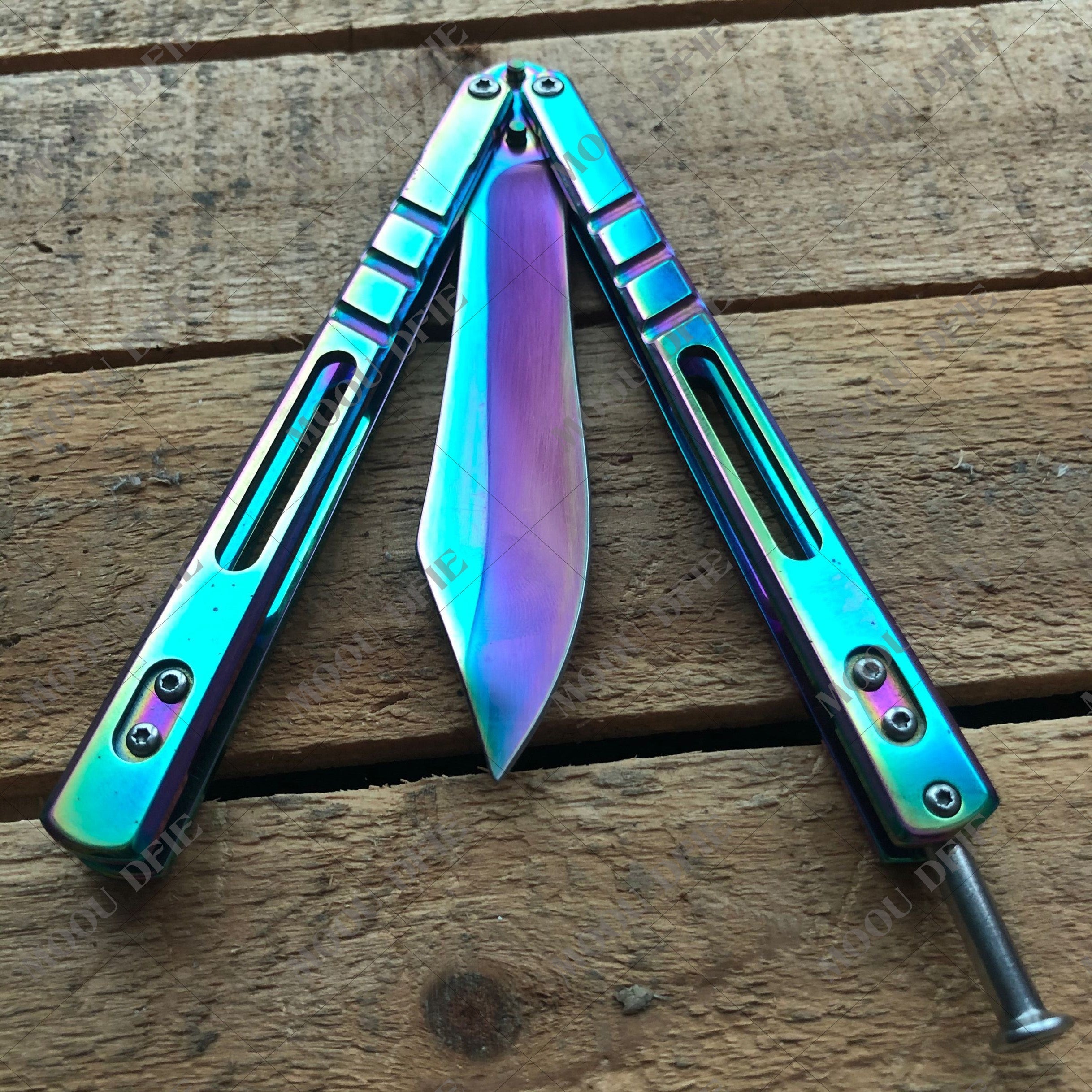2025 Survival Knife Practice Butterfly Knife Pocket Knife Hunting Knife Training Knife | POPOTR™