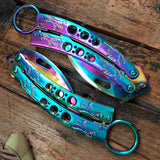 2025 Folding Knife Practice Butterfly Knife Hunting Knife Claws Stainless Steel Knife | POPOTR™