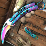 2025 Folding Knife Practice Butterfly Knife Hunting Knife Claws Stainless Steel Knife | POPOTR™
