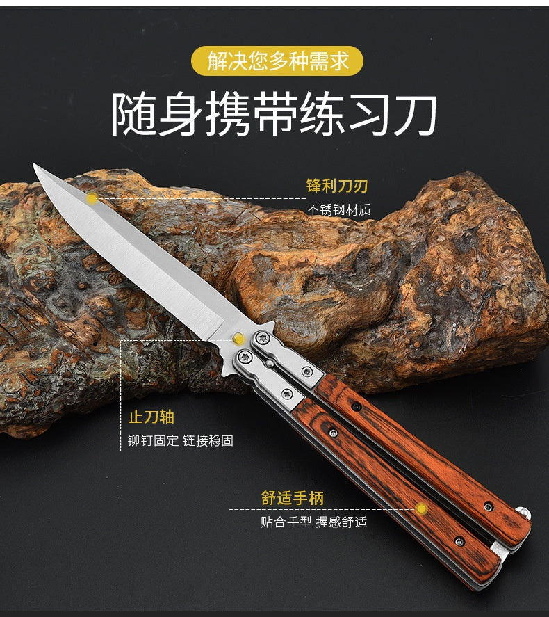 2025 Folding Knife Practice Butterfly Knife Hunting Knife Training Knife | POPOTR™