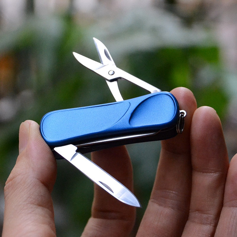Six-in-one multi-function knife, mini small nail clippers, scissors, nail beauty combo,  outdoor gadget