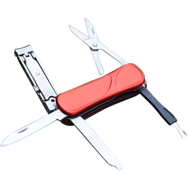 Six-in-one multi-function knife, mini small nail clippers, scissors, nail beauty combo,  outdoor gadget