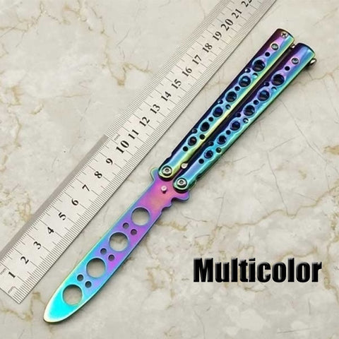 2025 Practice Butterfly Knife Hunting Knife Training Knife Stainless Steel Knife Balisong Knife Titanium Knife Dragon Knife| POPOTR™