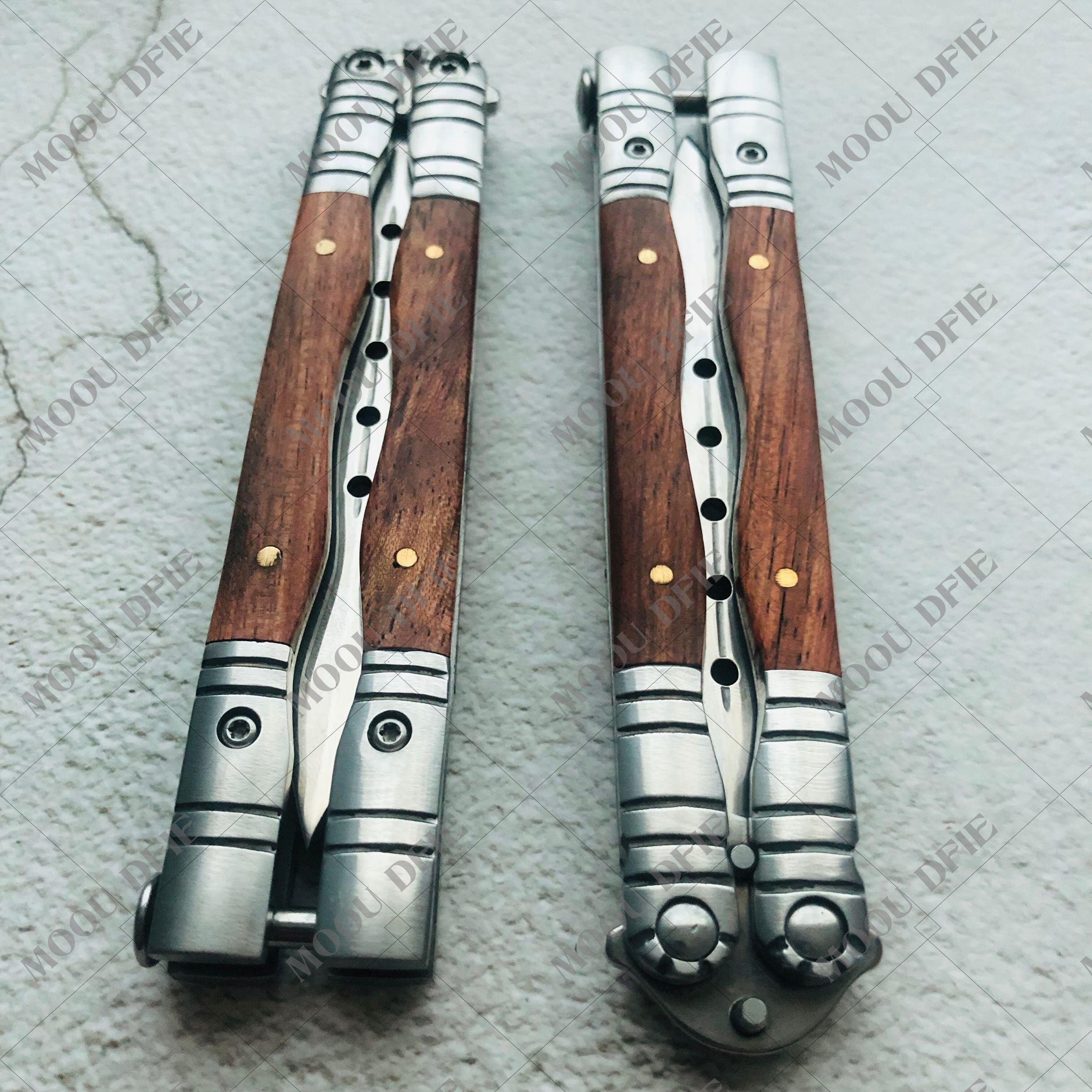 2025 Survival Knife Stiletto Knife Practice Butterfly Knife Pocket Knife Hunting Knife Training Knife | POPOTR™