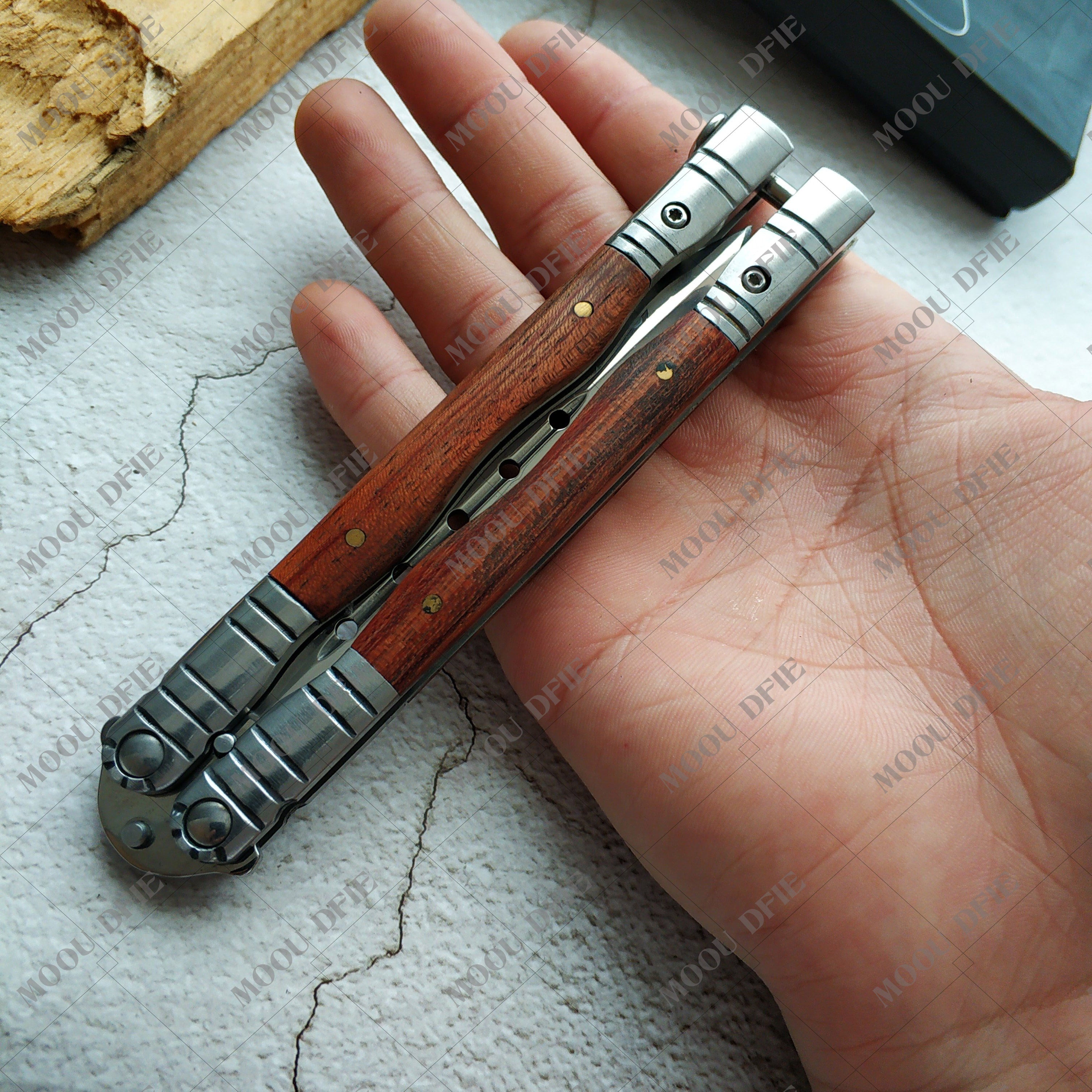 2025 Survival Knife Stiletto Knife Practice Butterfly Knife Pocket Knife Hunting Knife Training Knife | POPOTR™