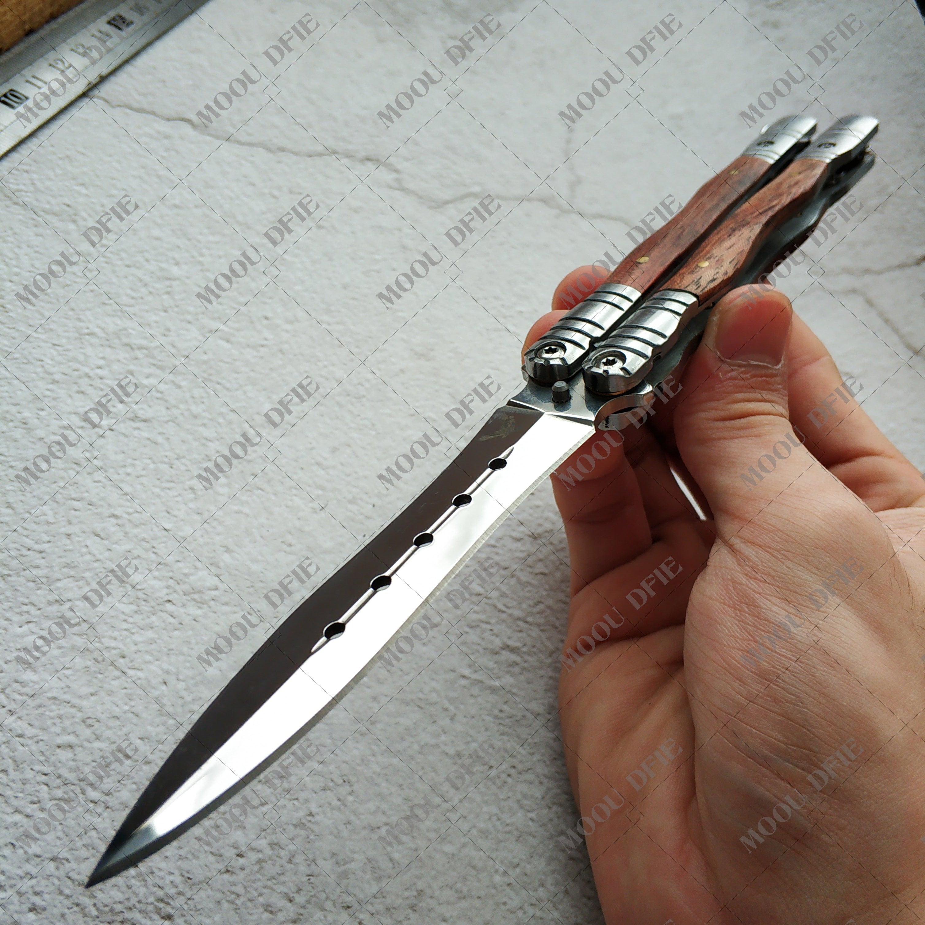 2025 Survival Knife Stiletto Knife Practice Butterfly Knife Pocket Knife Hunting Knife Training Knife | POPOTR™
