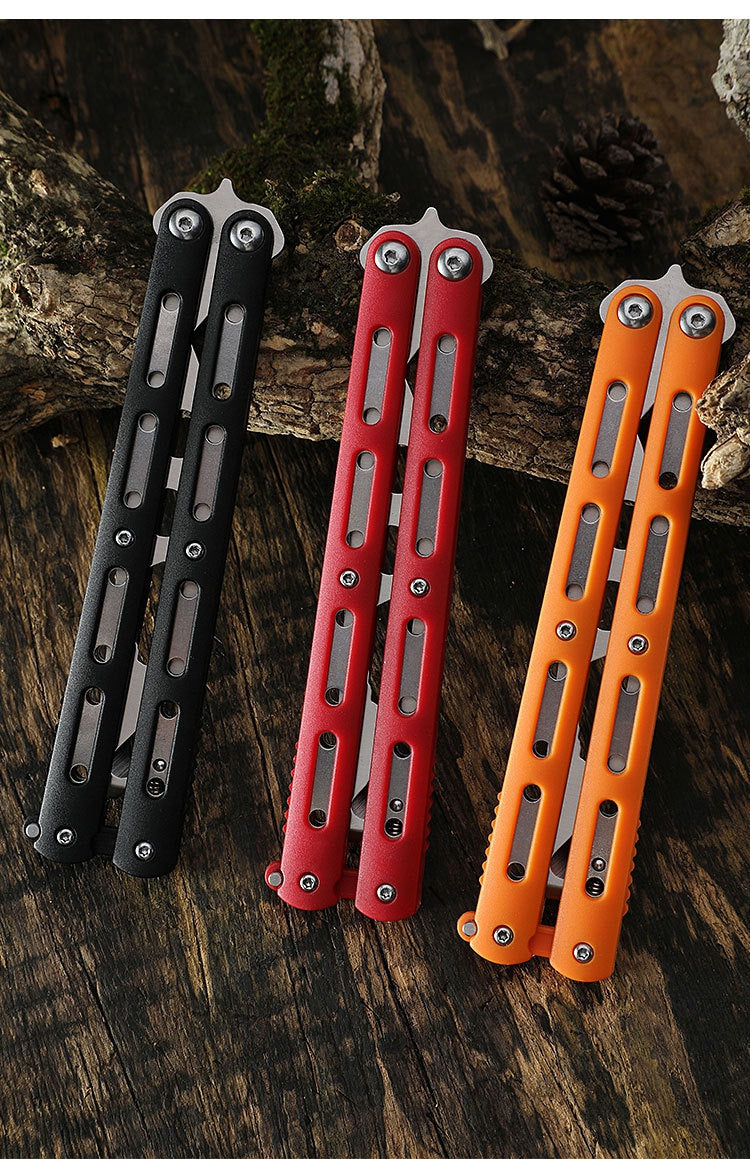 2025 Practice Butterfly Knife Hunting Knife Training Knife Blade Stainless Steel Knife Multi-purpose Knife| POPOTR™