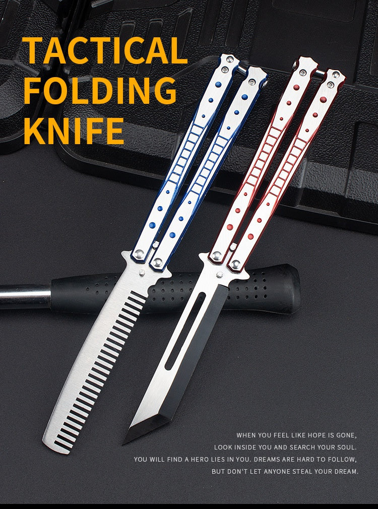 2025 Folding Knife Butterfly Knife Hunting Knife Training Knife Stainless Steel Knife| POPOTR™