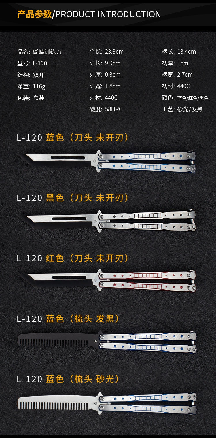 2025 Folding Knife Butterfly Knife Hunting Knife Training Knife Stainless Steel Knife| POPOTR™