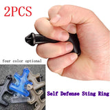 【Free gift】2/1Pcs New Outdoors Tool Self-defense Defence Duron Drill Stinger Ring Equipment Hot Self Defense Sting Ring