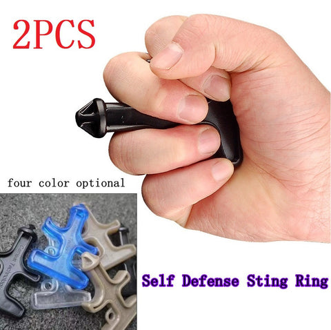 【Free gift】2/1Pcs New Outdoors Tool Self-defense Defence Duron Drill Stinger Ring Equipment Hot Self Defense Sting Ring